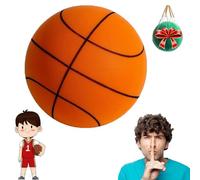 Silent Basketball Quiet Basketball Indoor Uncoated High-Density Foam Ball Mute Basketball,high-Resilience,Safe, Soft, and Lightweight (Orange,Size 5/27.5 inches)