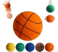 Silent Basketball, Size 3/5/7 Quiet Basketball Indoor, Uncoated High-density Foam Practice Balls, Quiet Bounce No Noise Basketball With Net Bag For Activities Training, Lightweight, Easy To Grip