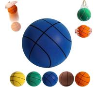 Silent Basketball, Size 3/5/7 Quiet Basketball Indoor, Uncoated High-density Foam Practice Balls, Quiet Bounce No Noise Basketball With Net Bag For Activities Training, Lightweight, Easy To Grip