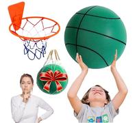 Silent Basketball Size 7/6/5, The Original Silent Foam Indoor Basketball 2.0 (Green, Size 3)