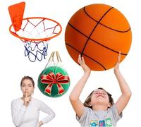 Silent Basketball Size 7/6/5, The Original Silent Foam Indoor Basketball 2.0 (Orange, Size 5)