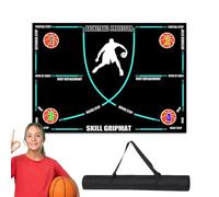 Silent Basketball Training Mat, Non-Slip Dribble Board, Shock-Resistant Rubber Pad, Noise-Reducing Practice , Portable Anti Vibration Sheet for Children Adults in Indoor Use