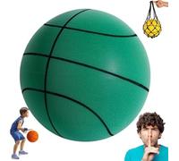 Silent Basketball, Upgraded Indoor Quiet Basketball Size 3/5/7, as Low as 2 Decibels, Soft, Flexible, Lightweight with Storage Bag (Green, Size 3(18cm/7.1 in))