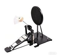 Silent Bass Drum Practice Pad, Realistic Rebound, Portable, for Single/Double Pedal, Jazz Drummer Training Aid black