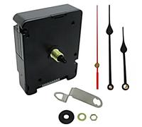 Silent Battery Operated Automic UK Radio Controlled Clock Movement Mechanism/Motor Quartz MSF Signal (1, 110mm Black Metal Hands)