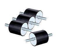 Silent Block M8, 4pcs Rubber Silenblock, Double Ends Screw Absorber Anti Vibration for Boat Car Damper Muffler (M8 x 23, 30 x 30)