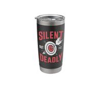Silent But Deadly Bullseye Arrow Design Stainless Steel Insulated Tumbler