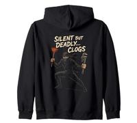 Silent But Deadly Clogs Plumber Ninja Zip Hoodie