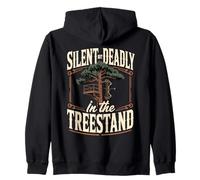 Silent But Deadly In The Treestand Bowhunter Zip Hoodie