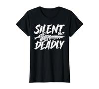 Silent But Deadly Value Graphic T-Shirt, Women, Black, XL