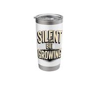 Silent But Growing Motivational Roots Quote Stainless Steel Insulated Tumbler