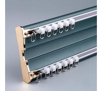 Silent Ceiling ain Track 1m Heavy Du Aluminum Alloy with Upgraded Rollers for ains Room Dividers Indoor Outdoor Use Blue 2m Length Easy Installat