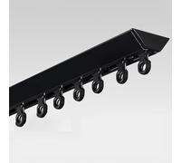 Silent Ceiling Curtain Track System Invisible Aluminium Rod for Shower Curtains 70cm (2.3ft) Black Noise Free Easy Installation Modern Home Decor