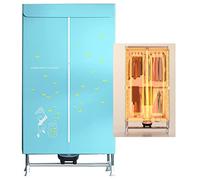 Silent Clothes Dryer Electric Laundry Airer Energy-Efficient Wet Laundry Warm Air Drying Wardrobe,Camping Living Room, Negative Ion Purification, Maximum Weight 15kg