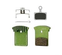 Silent CNC Heat-Dissipating Brake Pads for M9020 M987 M8000 M785 RS785, Semi-Metallic Finned Aluminum Alloy Disc Brake Pads with 279% Cooling, Green(Green)