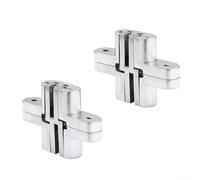 Silent Concealed Door Hinges, Invisible Cabinet Hinges Zinc Alloy Hardware For Smooth Quiet Operation, Modern Cabinet Cupboard Fitting, Easy Install Silver Finish 9X6x4cm(275)