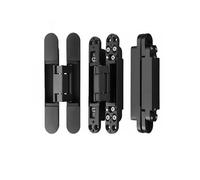 Silent Concealed Hinge 3-Pack, Adjustable Hidden Cross Hinge for Wooden Invisible & Folding Doors,