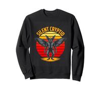 Silent Cryptid Winged Monster Retro Sunset Sweatshirt