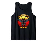 Silent Cryptid Winged Monster Retro Sunset Tank Top