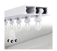 Silent Curtain Rails Ceiling Mount, Smooth Gliding Curtain Track With Friction-Free Movement, 10 8 6 4 2 M Length Room Divider Curtain Rod(White,5.48m/18ft)