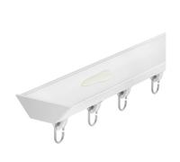 Silent Curtain Track 1 2.6m Ceiling Mounted for Smooth Operation Ideal for Hospital Living Room Bedroom Windows White (2.1M/83IN)