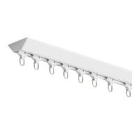 Silent Curtain Track, Ceiling Track for Curtains, Aluminum Tracks Rod, Heavy Duty Curtain Rails, Curtain Rail Silencer Strips, Room Divider Curtain Rod(Size:2M,Color:Ceiling Mount)