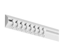 Silent Curtain Track, Ceiling Track for Curtains, Aluminum Tracks Rod, Heavy Duty Curtain Rails, Curtain Rail Silencer Strips, Room Divider Curtain Rod(Size:2.6M,Color:Side Mount)