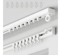 Silent Curtain Track System Set - No Holes, Self-Adhesive Ceiling & Wall Rods for Room Dividers, 40-600cm (3.90m) - Easy Install Sliding Curtain Rods