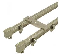 Silent Curtains Perforated Room Divider Tracks Aluminum Alloy Ceiling Curtain Rails Double/Single Layer Drapes Ideal for Curtains Valances and Space Partitioning.