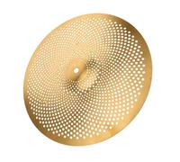 Silent Cymbal Practice Set 14 Inch Low Volume Alloy | Golden Finish, Stainless Steel Alloy Build, for Home Practice, Suited to Beginners and Artists