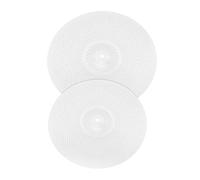 Silent Cymbal Set 14/16 Inch 2pcs Alloy Drum Part Silver | Noise Reduction, Easy Install, Light Weight, Reduce Continuous Vibration, Replacement Pair for Jazz Drum