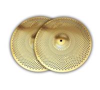 Silent Cymbals 13"Hihats Silver or Golden Good Alloy For Drum Set(Gold)