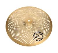 Silent Cymbals 14 Inch Low Volume Hi-hat Jazz Drumming Practice | Stainless Steel Alloy, Golden Finish, , Noise Reduction for Home Use and Varied Practice Scenarios