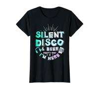 Silent Disco & Beer - That's Why I'm Here Value Graphic T-Shirt, Women, Black, XS
