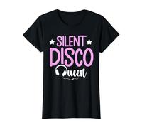 Silent Disco Queen Value Graphic T-Shirt, Women, Black, XS