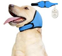 Silent Dog Ear Muffs Noise Protection, Soft No Shake Dog Ear Covers for Fireworks, Thunder, Grooming & Bathing, Stretch Calming Hoodie Ear Wrap for Small Medium Large Dogs (Dark Gray(S: 11-14‘))