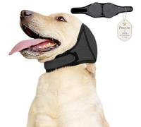 Silent Dog Ear Muffs Noise Protection, Soft No Shake Dog Ear Covers for Fireworks, Thunder, Grooming & Bathing, Stretch Calming Hoodie Ear Wrap for Small Medium Large Dogs (Dark Gray(S: 11-14‘))