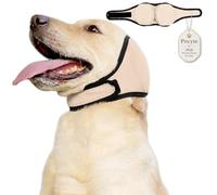 Silent Dog Ear Muffs Noise Protection, Soft No Shake Dog Ear Covers for Fireworks, Thunder, Grooming & Bathing, Stretch Calming Hoodie Ear Wrap for Small Medium Large Dogs (Dark Gray(S: 11-14‘))