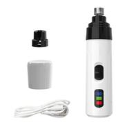 Silent Dog Nail Grinders, Electric Pet Nail Trimmer Silent Groom with LED Light, 2-Speed, USB Rechargeable Dog Claw Grinders, Dog Nails Clippers,for Small Medium Large Breed Dog and Cat (white)