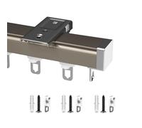 Silent Double Aluminum Curtain Track 230 cm Ceiling Rail Straight Design 50 cm 330 cm 600 cm Options 3 Color Choices (Gold) Ideal for Smooth Curtain Operation.