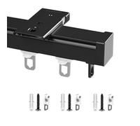 Silent Double Aluminum Curtain Tracks 230cm Ceiling Rails Straight Design 50cm 330cm 600cm Options 3 Color Choices (Black) for Smooth Operation