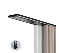 Silent Double Curtain Track Ceiling Mount, Heavy-Duty Aluminum Tracks, Sliding Rails Curtain Pelmet Rail System for Room Divider or Window Curtains in Bedroom Living Room Hotel(Black,2.2m(7.2ft))
