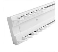 Silent Double Curtain Track Ceiling Mount - Plastic Steel & Aluminum Heavy Duty Rails for Bay Window, Bathroom, Kitchen, Bedroom (1.8m(5.9ft))