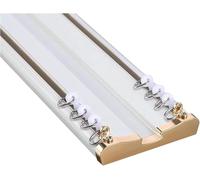 Silent Double Curtain Track Ceiling Mounted, Aluminum Alloy Double Curtain Track with cross-connection design, Room Divider/Bedroom/Hotel Drop Ceiling Curtains Tracks, Easy Install