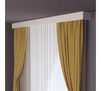 Silent Double Curtain Track Ceiling Mounted, Heavy-Duty Curtains Track with Baffle, Aluminum Alloy Silence Tracks for Living Room, Bedroom, Room Divider, Easy Install, Customizable(1.9m(6.2ft))