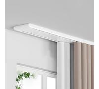 Silent Double Curtain Track for Ceiling Mount 6.0m (19.7ft) White Aluminum Perfect for Sliding Curtains Smooth Ideal for Home Decor