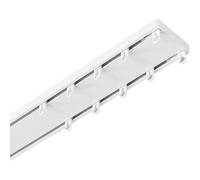 Silent Double Curtain Track System, Hidden Ceiling Rail for Room Dividers, Easy to Install 4.1m (13.5ft) White for Curtains, Perfect for Home Decor