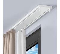 Silent Double Rail Aluminum Curtain Track Thickened Ceiling Mount Design for Living Room & Bedroom Adjustable Lengths 1.8m-5. Ideal Room Divider Solution