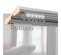 Silent Double Rail Metal ain Rods 1.6m - Easy Inll with Pulleys & Screws, Gray - Ideal for Home & Office Décor, Slish Window Treatment Solut.