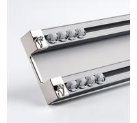 Silent Double Row Curt k System17.4ft Ceiling MountDrapery Rails for Curts Room Dividers & Indoor/Outdoor Use (Grey 530)